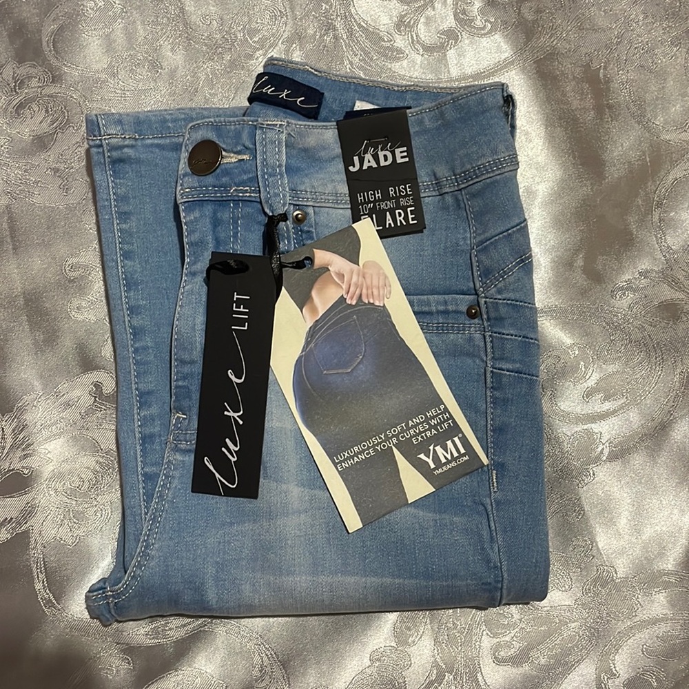 YMI Luxe Flare light blue jeans